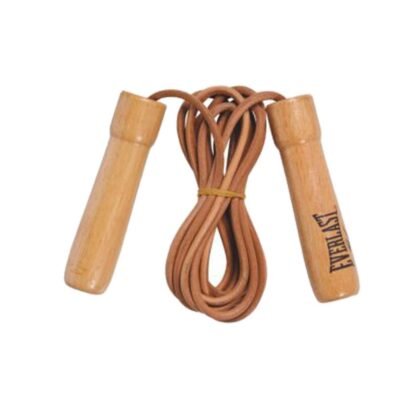 Leather Jump Rope With Wood Handle 4475