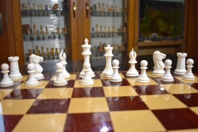 1849 series Jaques Bone Chess Pieces