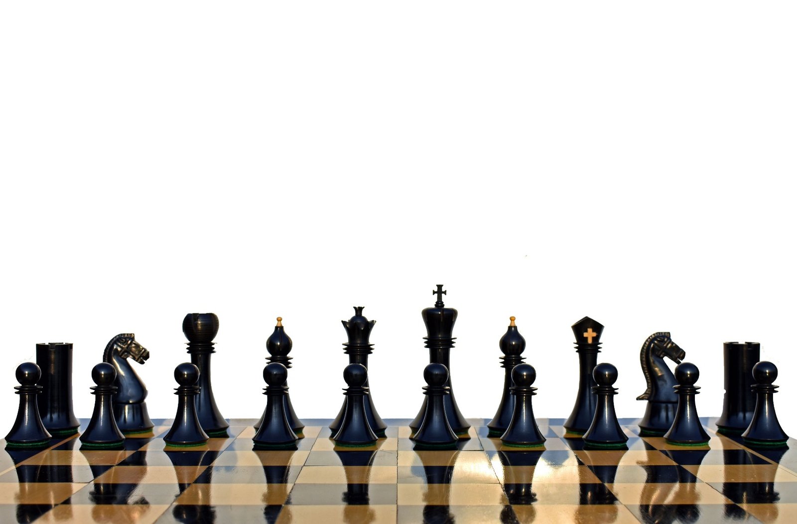 Taj Handcrafted Chess Set - Golden Rosewood Alban Series With 21 Inch Board