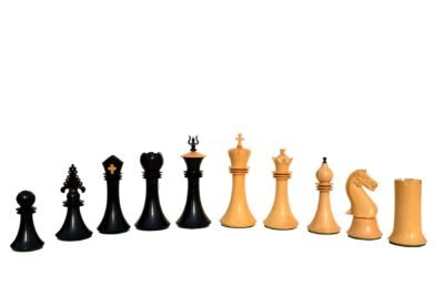 Amazon Queen, Jester ,Archbishop & Chancellor Best Chessmen Series Capablanca Chess Pieces Boxwood & Ebony 4.25″ King