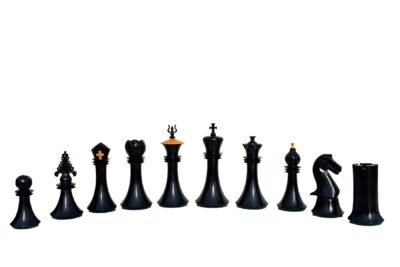 Amazon Queen, Jester ,Archbishop & Chancellor Best Chessmen Series Capablanca Chess Pieces Boxwood & Ebony 4.25″ King