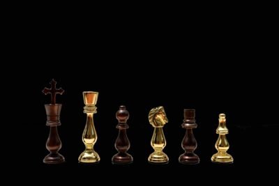 Brass Luxury Chess Table 22″ x 18″ Detachable With Solid Brass 4.75″ Chess Pieces