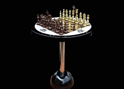 Brass Luxury Chess Table 22″ x 18″ Detachable With Solid Brass 4.75″ Chess Pieces