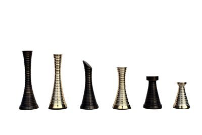 Designer Contemporary Brass Chess Pieces Brass & Antique color coated Brass 4″ King