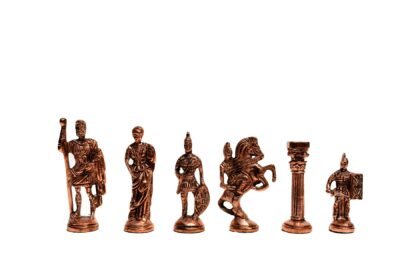 Roman Art Carved Solid Brass Chess Pieces Brass & copper Coated 3.25″ Chess Pieces