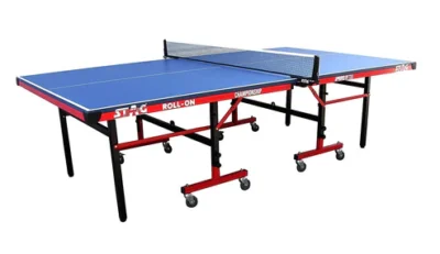 Stag Global Championship Roll-On Table Tennis Table Top Thickness 22 Mm with Net Set, Table Cover, 2 Racquets and 6 Balls Features Quick Assembly and Play Back Mode - Image 2