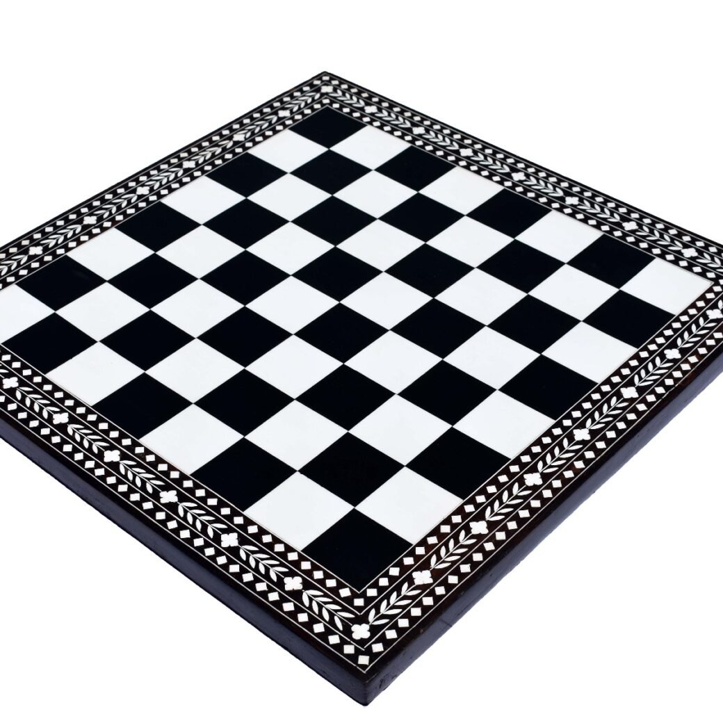 The Heritage Series Chess Board Black Stained Sheesham & Acrylic 1.75″ Square