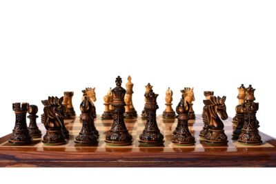 Designer Staunton luxury high glossy finish chess set