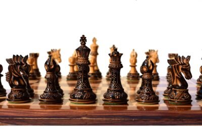 Designer Staunton luxury high glossy finish chess set