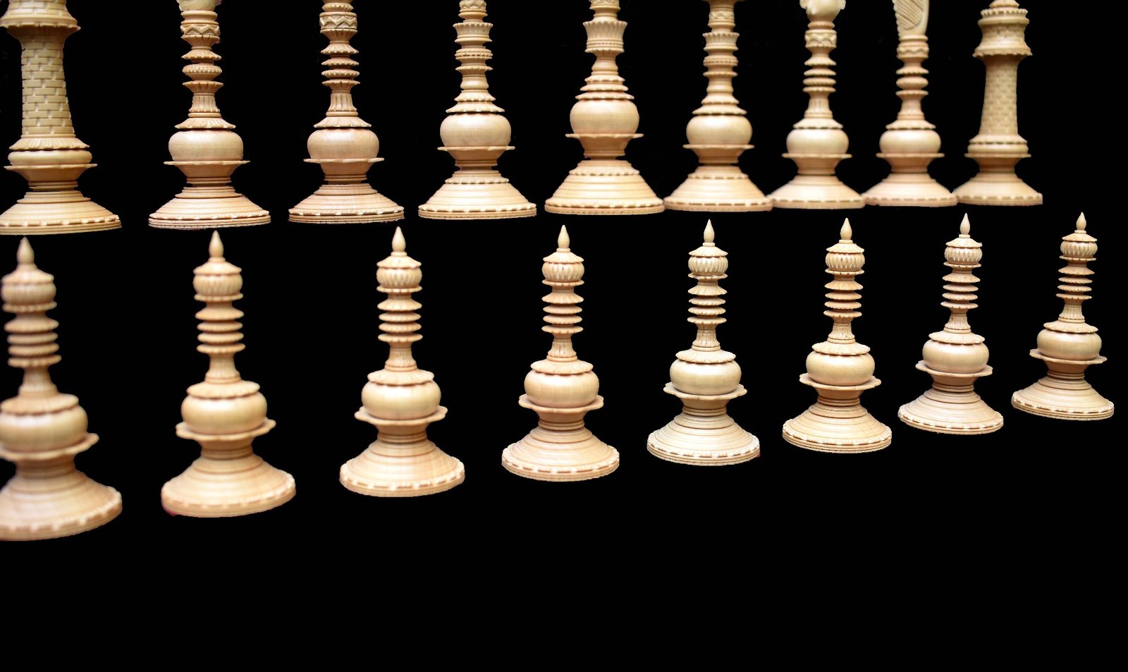 Circa 1820 The Pepys Series Chess Pieces