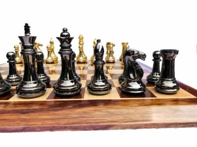 Exclusive Brass Staunton Chess Pieces