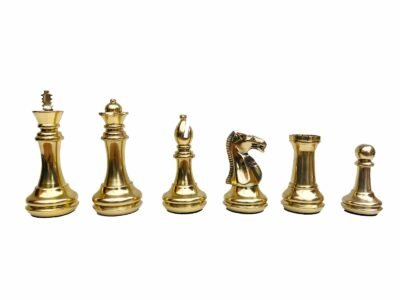 Exclusive Brass Staunton Chess Pieces