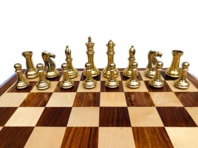 Exclusive Brass Staunton Chess Pieces