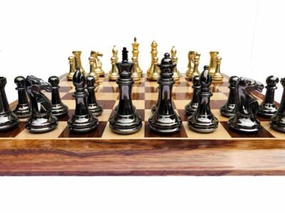 Exclusive Brass Staunton Chess Pieces