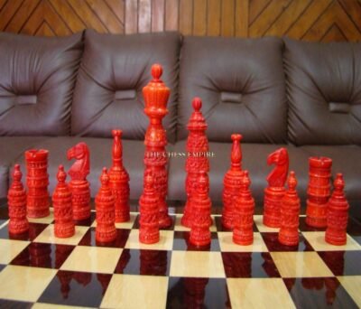 Catholic Tower Series Bone Chess pieces